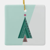 Evergreen Elegance Tree Keramisch Ornament (Voorkant)