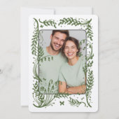 Evergreen Elegance Wedding Kaart (Achterkant)