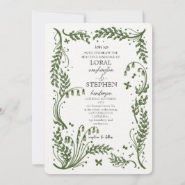 Evergreen Elegance Wedding Kaart