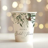 Evergreen elegant dennenappel vrijgezellenfeest papieren bekers