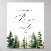 Evergreen elegant laat hier uw receptkaart achter poster (Voorkant)