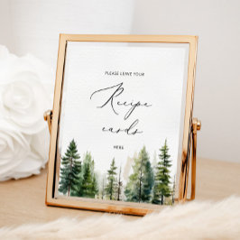 Evergreen elegant laat hier uw receptkaart achter poster