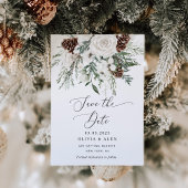 Evergreen elegant Save the date