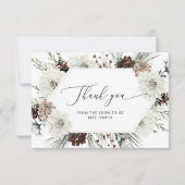 Evergreen elegant vrijgezellenfeest bedankt je kaa kaart (Voorkant)