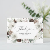 Evergreen elegant vrijgezellenfeest bedankt je kaa kaart (Staand voorkant)