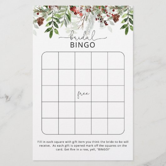 Evergreen elegant vrijgezellenfeest bingo (Voorkant)