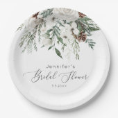 Evergreen elegant vrijgezellenfeest papieren bordje (Voorkant)