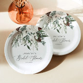 Evergreen elegant vrijgezellenfeest papieren bordje