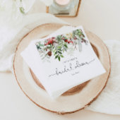 Evergreen elegant vrijgezellenfeest servet