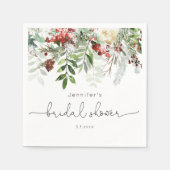 Evergreen elegant vrijgezellenfeest servet (Voorkant)