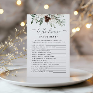 Evergreen elegant Wie kent papa beste baby shower