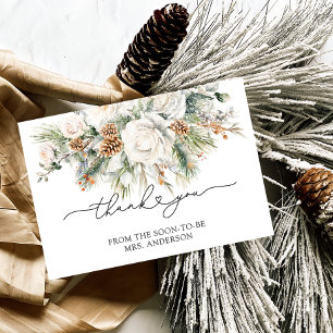 Evergreen Elegant Winter Vrijgezellenfeest Bedankt Kaart