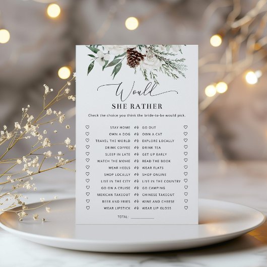 Evergreen elegant Zou ze liever bruids spel