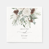 Evergreen elegante bruiloft servet (Voorkant)