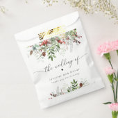 Evergreen elegante kerst winter bruiloft bedankzakje (Gezegeld)