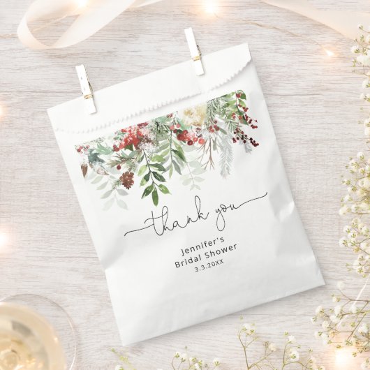 Evergreen elegante vrijgezellenfeest dank u bedankzakje (Geknipt)