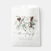 Evergreen elegante winter bruiloft bedankzakje (Voorkant)