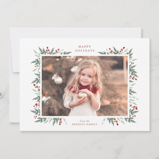 Evergreen en Berries Kaart (Voorkant)