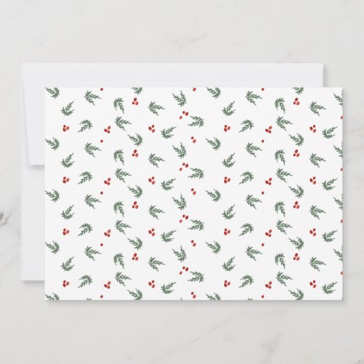 Evergreen en Berries Kaart (Achterkant)