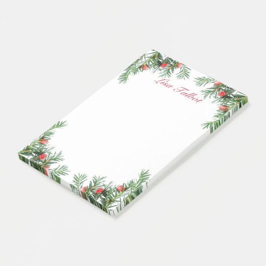 Evergreen en Berries Post It Notes (Schuin)