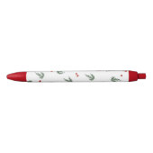Evergreen en bessen kerstpen zwarte inkt pen (Voorkant)
