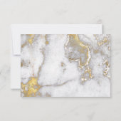 Evergreen en Gold Marble RSVP kaarten Kaartje (Achterkant)