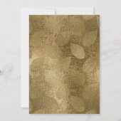 Evergreen en Gold Winter Wedding Invitations Kaart (Achterkant)