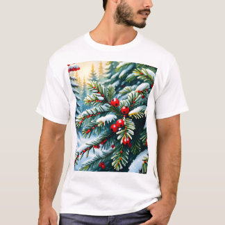 Evergreen en Holly Berries T-shirt