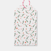 Evergreen en Red Holiday Cadeaulabel (Voorkant)