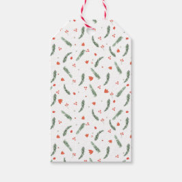 Evergreen en Red Holiday Cadeaulabel
