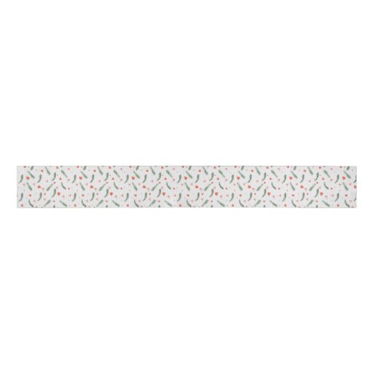 Evergreen en Red Holiday Grosgrain Lint (Voorkant)