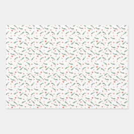 Evergreen en Red Holiday Inpakpapier Vel