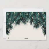 Evergreen en Star Lights Foto Christmas Kaart (Achterkant)
