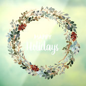 Evergreen Eucalyptus Floral Wreath Raamsticker (Vel 3)