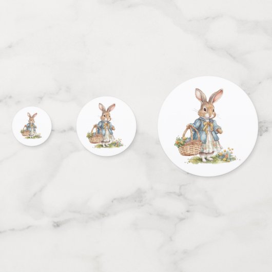 Evergreen Eucalyptus Peter Rabbit Baby shower Confetti (Voorkanten)