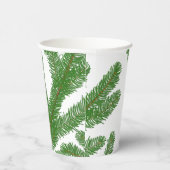 Evergreen Fir Tree Branches Papieren Bekers (Rechts)