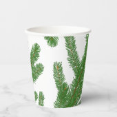Evergreen Fir Tree Branches Papieren Bekers (Voorkant)