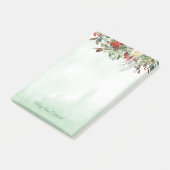 Evergreen Floral Berry Border Post-it® Notes (Schuin)