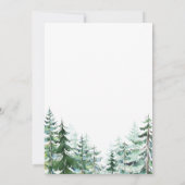 Evergreen Forest Cross Boy Eerste Heilige Communie Kaart (Achterkant)