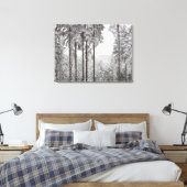 Evergreen forest in de winter canvas afdruk (Insitu (Slaapkamer))