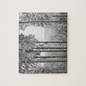 Evergreen forest in de winter legpuzzel (Verticaal)