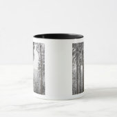 Evergreen forest in de winter mok (Midden)