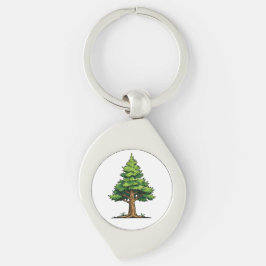 Evergreen forest sleutelhanger