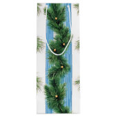 EVERGREEN GARLAND BLUE HOLIDAYS BOWS & STRIPES WIJN CADEAUTAS (Achterkant)