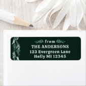 Evergreen Garland Modern Holiday Return Etiket (Insitu)