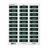 Evergreen Garland Modern Holiday Return Etiket (Full Sheet)