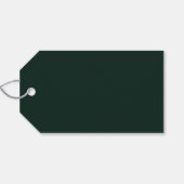 Evergreen Garland Moderne Foto Kerstmis Cadeaulabel (Achterkant Horizontaal)