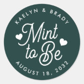 Evergreen | Gepersonaliseerde weddenschap Ronde Sticker (Voorkant)