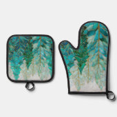 Evergreen Glow – Christmas Ovenwant & Pannenlap Set (Voorkant)