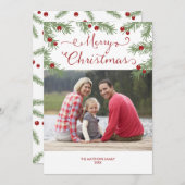 Evergreen Greetings - kerstfotokaart Feestdagenkaart (Voorkant / Achterkant)